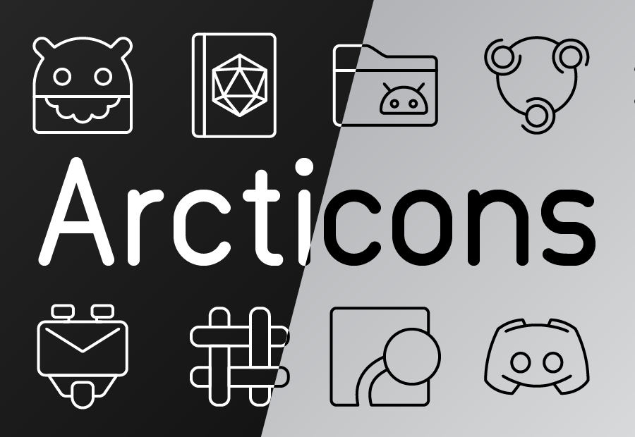 Arcticons icon pack showcase art
